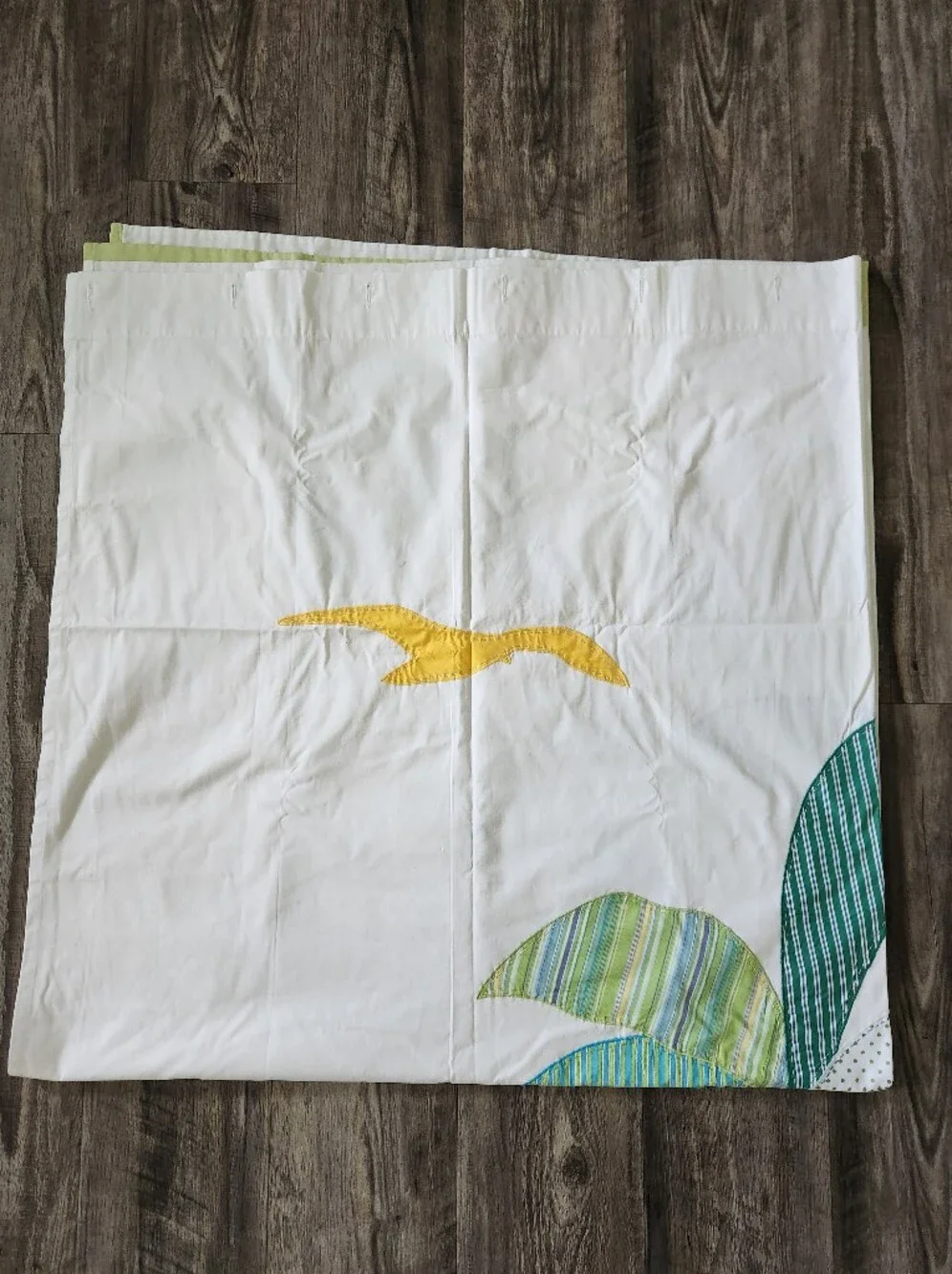 Pottery Barn White 100% Cotton Surfing Shower Curtain 72x72in NWOT
